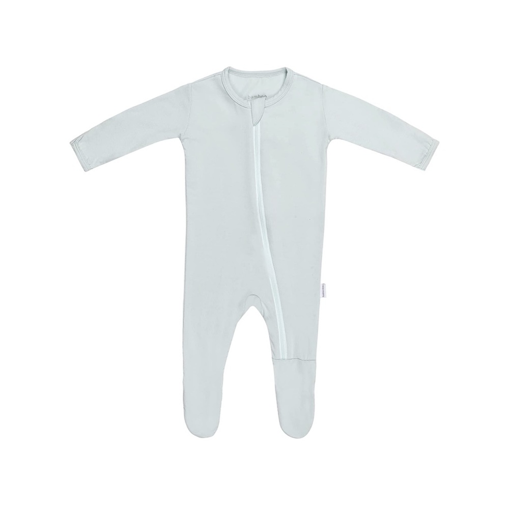 Bamboo Little Soft Baby Bamboo Footie Pajamas, Zipper Closure